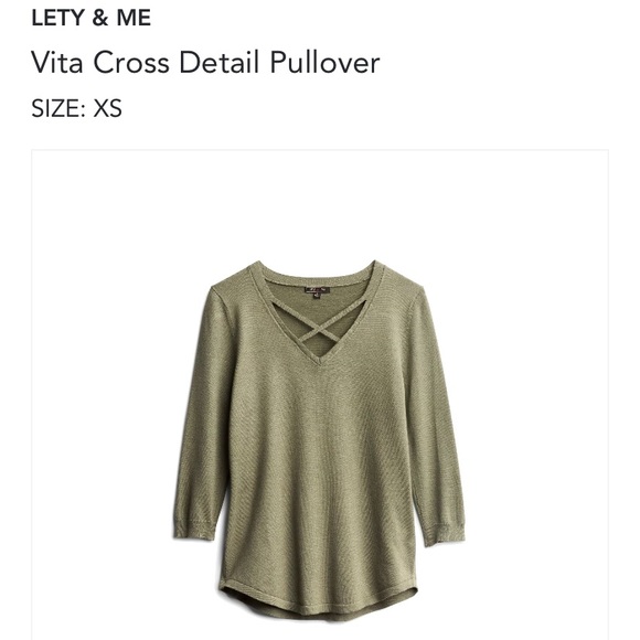 Lety & Me | Vita Cross Detail Pullover | XS | Olive - Picture 5 of 5
